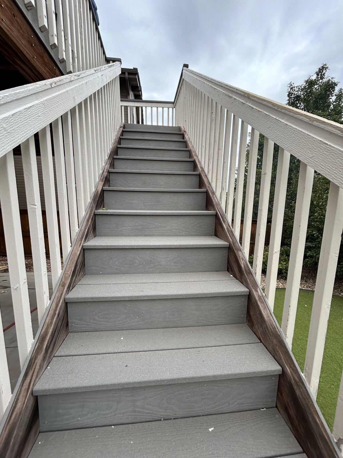 Deck, stairs and railing painting